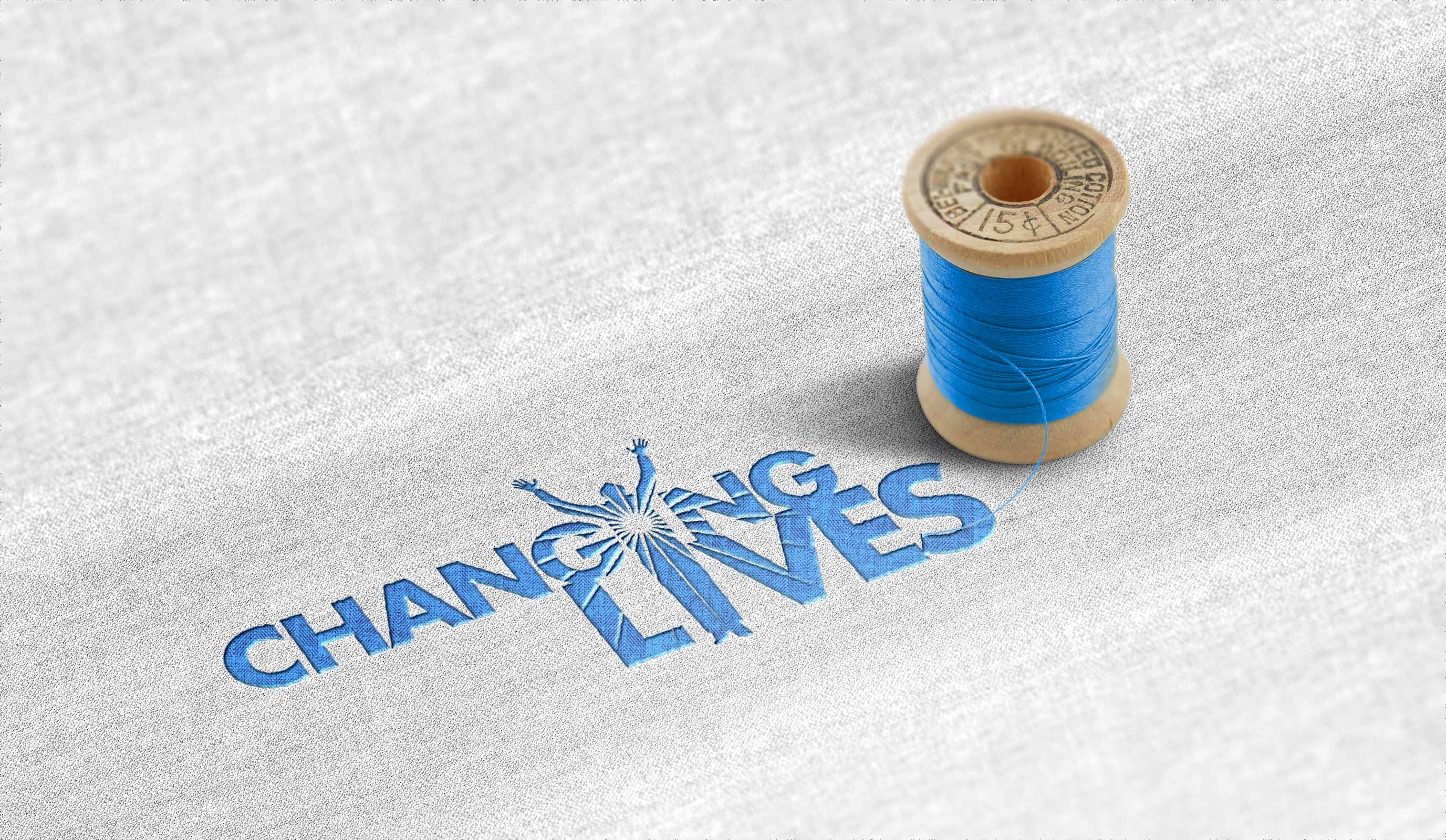  embroidered changing lives logo 