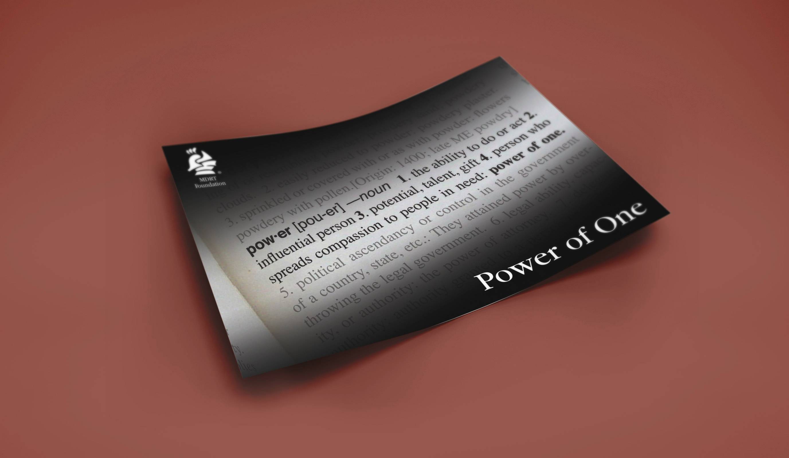  power of one postcard 